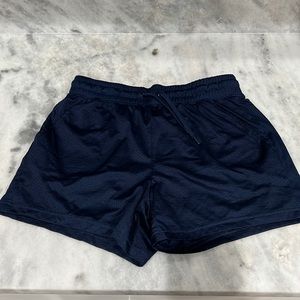 Navy athletic shorts